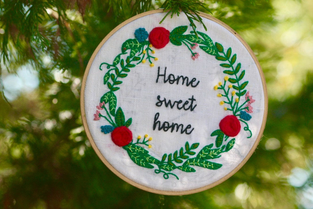 Tambour Brodé Home Sweet Home