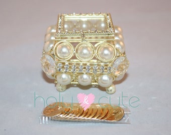 Bomboniere Claraluna Matrimonio Coppia Innamorati Con Cuore Color Oro Anniverasio 24176 - Foto 6