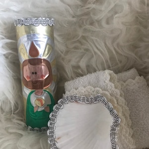 Candle Set, Baptism Candle Set, Baptism candle for boy, Candle for Baptism, Baptism Candle, San Judas Tadeo Candle, Baptism set for boy