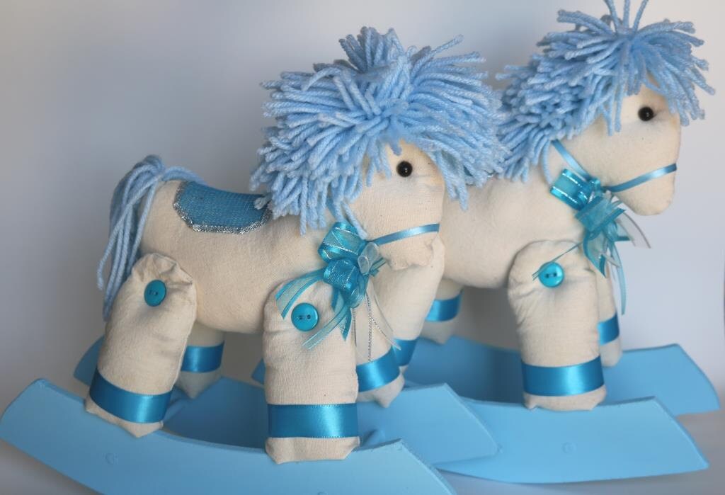 Baby Shower centerpiece rocking horse centerpiece for baptism Etsy