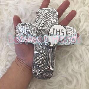 First Communion Cross, Cross for First Communion, First Communion gift, Gift for First Communion, Pewter Cross, First Communion Pewter cross