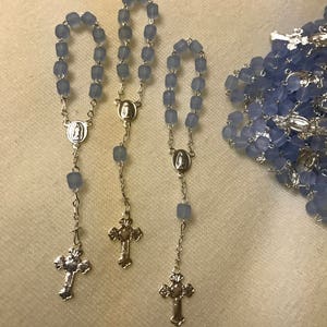 Mini rosaries blue, Mini rosaries for Baptism, Baptism favors, First communion favors, Blue mini rosaries