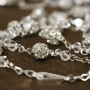 Bruiloft lasso, bruiloft lasso gekruld, Lazo voor bruiloft, Swarovski Crystal en glas bruiloft Lasso, duidelijk witte glazen kraal Lazo, bruids lazo