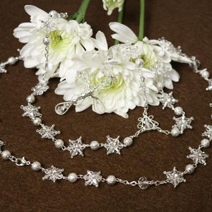 Wedding rosary, Catholic rosary, Crystal rosary, Rosary for wedding, First communion rosary, Star rosary, Rosary for First Communion
