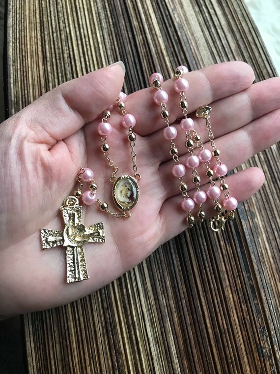 12 PERSONALIZED ROSARY PARTY FAVORS FIRST COMMUNION CONFIRMATION COMUNION QUINCE