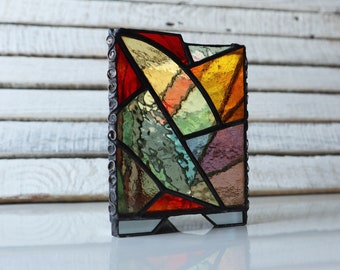 Stained glass candle holder, Tea light candle holder, home decor