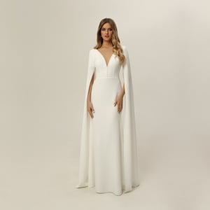Bridal shower dress,Off the shoulder wedding dress,Minimalist wedding dress,Satin wedding dress,Wedding reception dress,Rehearsal dinner