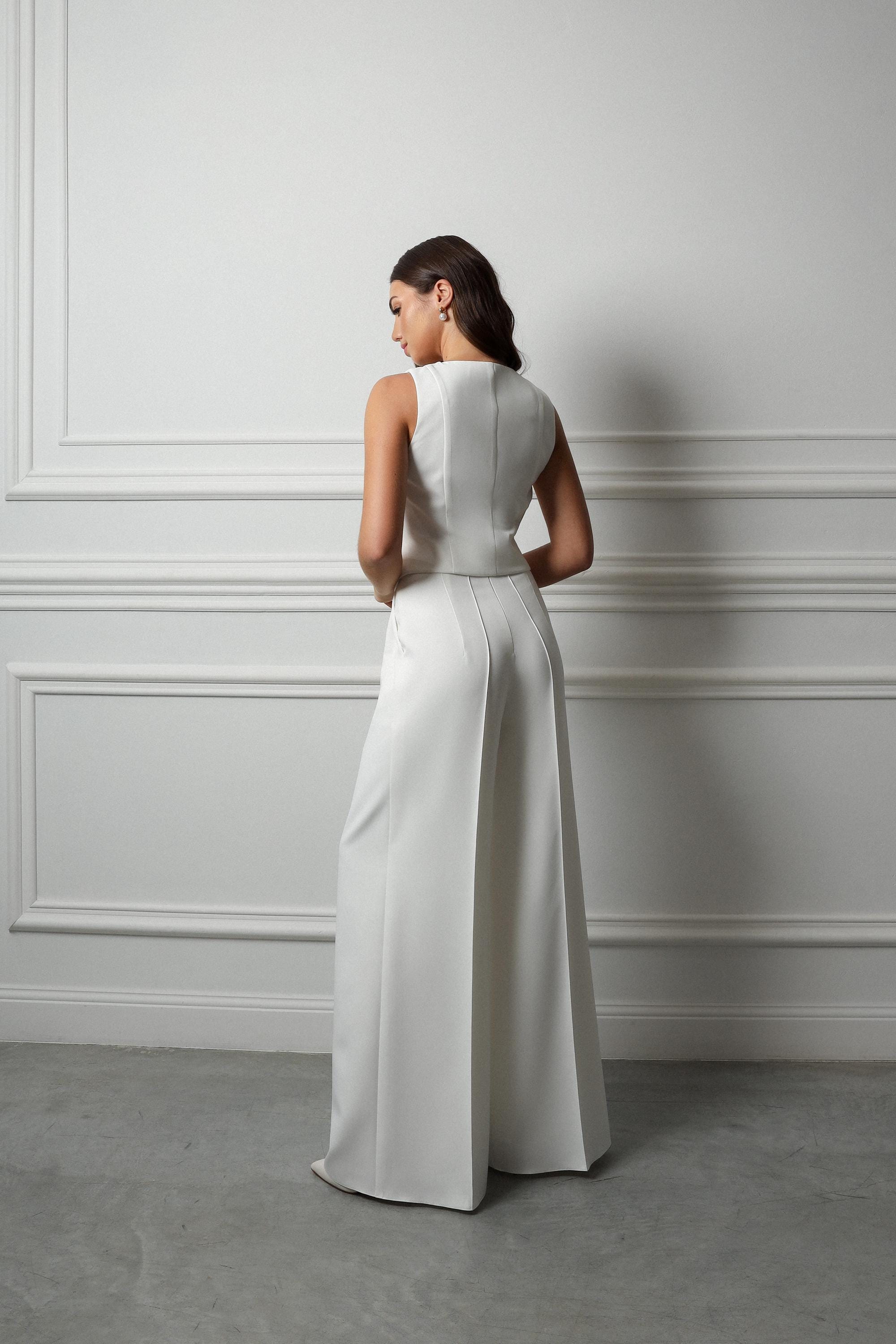 pantsuit dress Fashion Off the Shoulder Solid Formal Wedding Pantsuit/Jumpsuit main image 1