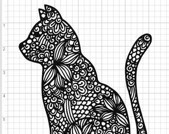 Download Cat mandala | Etsy