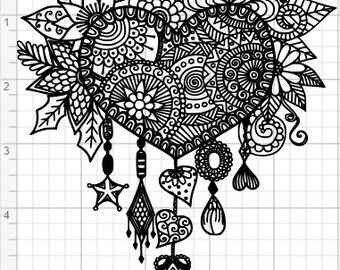 Download Mandala Heart Svg For Silhouette - Layered SVG Cut File ...