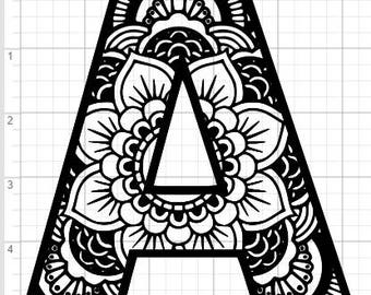 Download Mandala Alphabet Letter L Design SVG PDF Eps Dxf & Studio ...