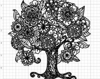Download Mandala Style Woman Lady SVG PDF EPS Dxf & Studio 3 Cut Files | Etsy