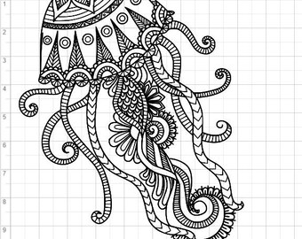 Download Mandala Style Woman Lady SVG PDF EPS Dxf & Studio 3 Cut Files | Etsy