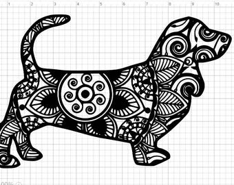 Download Dachshund mandala | Etsy