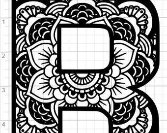 Download Mandala Alphabet Svg Free Printable Layered Svg Cut File
