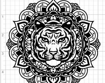 Download Mandala Style Woman Lady SVG PDF EPS Dxf & Studio 3 Cut ...