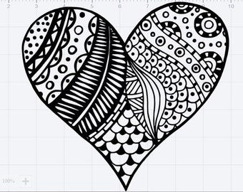Download Heart mandala svg | Etsy
