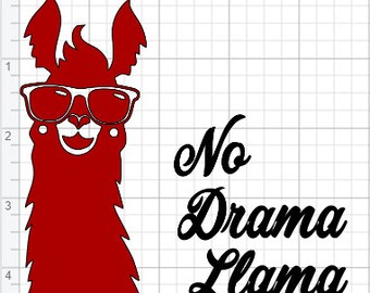 no drama llama svg etsy hospital t shirt design