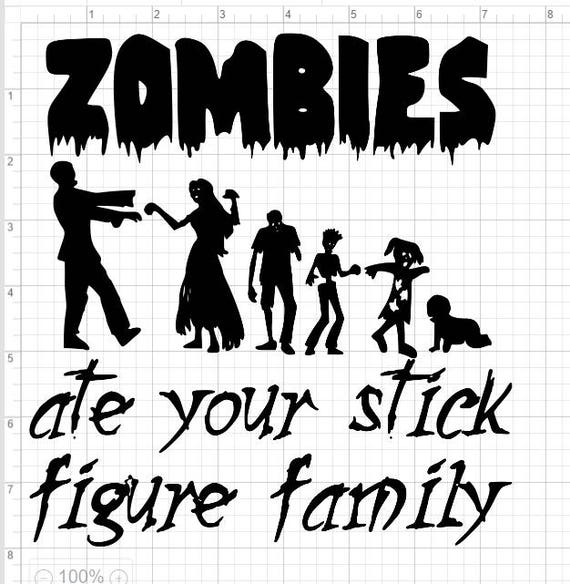 Download Zombies Ate Stick Figure Family SVG EPS DXF Studio3 Cut ...