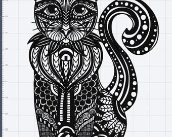 Download Mandala cat svg | Etsy