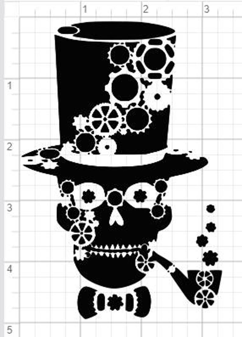 Download Steampunk Skull Design SVG EPS DXF Studio 3 Cut File | Etsy