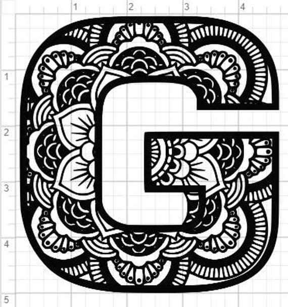 Download Mandala Alphabet Letter G Design SVG PDF Eps Dxf & Studio ...