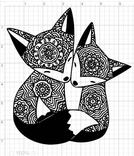 Download Bébé renard Mandala dessin SVG EPS Studio 3 Coupe fichier ...