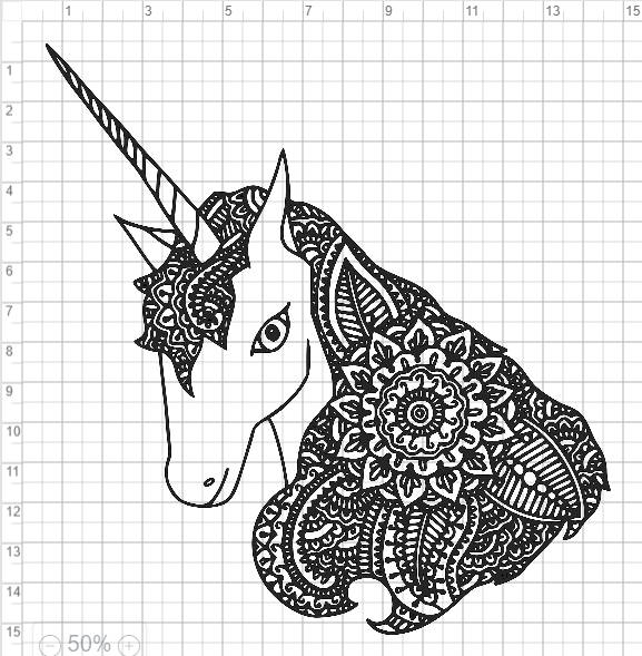 Download Mandala Style Unicorn SVG PDF EPS Dxf