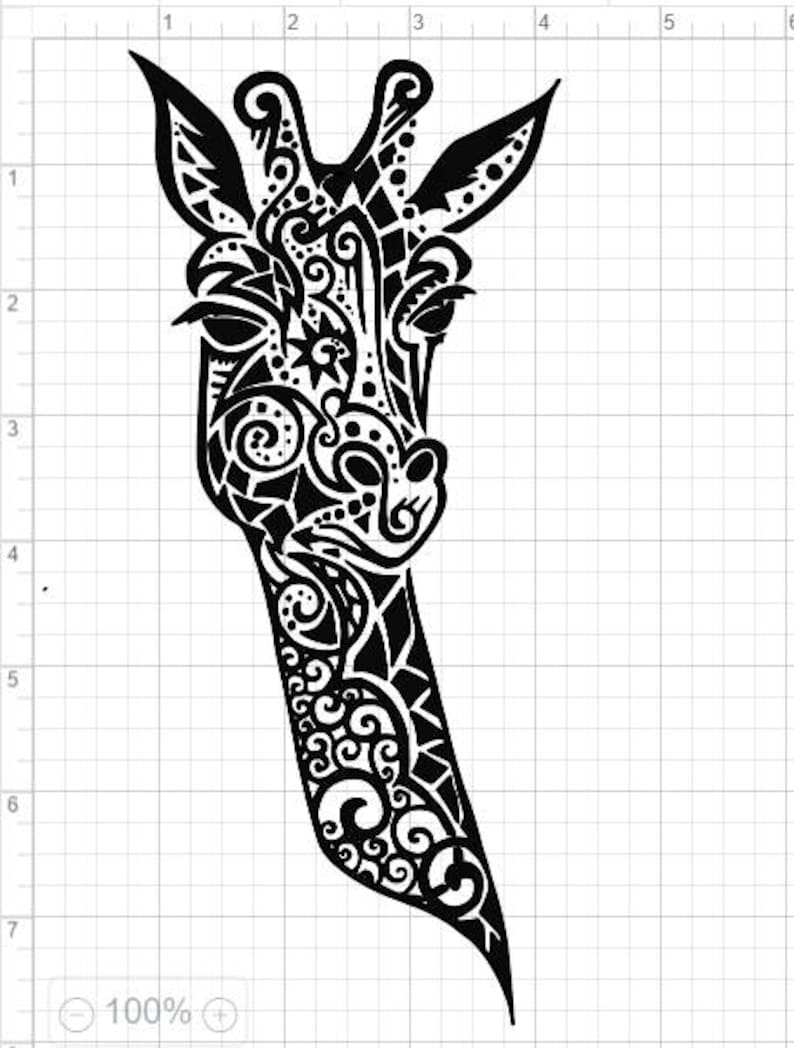 Download Mandala Style Giraffe Head and Neck SVG PDF EPS Dxf ...