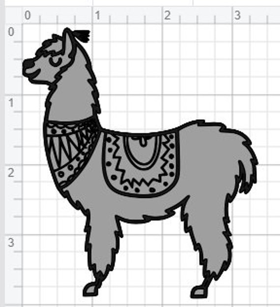 Download Cute Llama Design SVG PDF EPS Dxf & Studio 3 Cut Files | Etsy