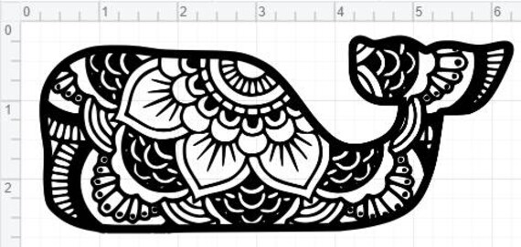 Download Whale Mandala Design SVG EPS DXF Studio 3 Cut File | Etsy
