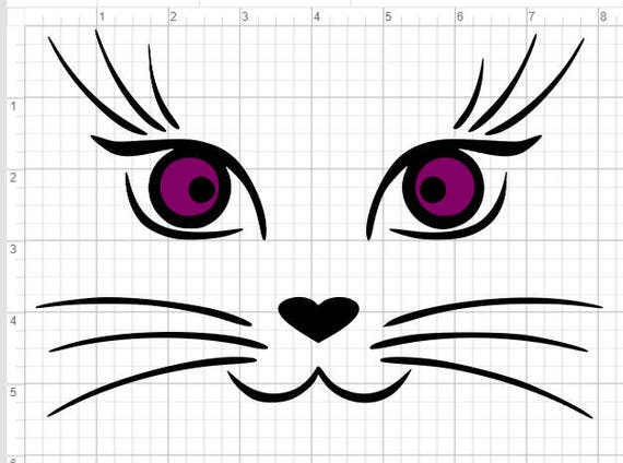 Download 2 Cat Faces Designs SVG EPS DXF Pdf Studio 3 Cut File | Etsy