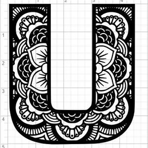 Mandala alphabet | Etsy
