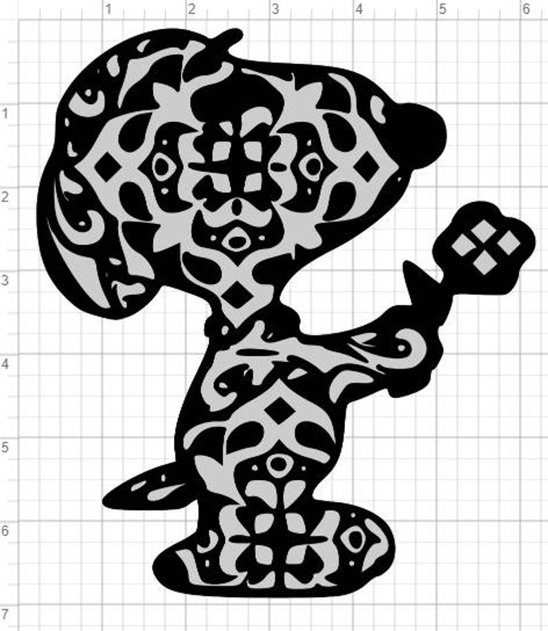 Download Layered Snoopy Mandala Design SVG EPS DXF Studio 3 Cut ...