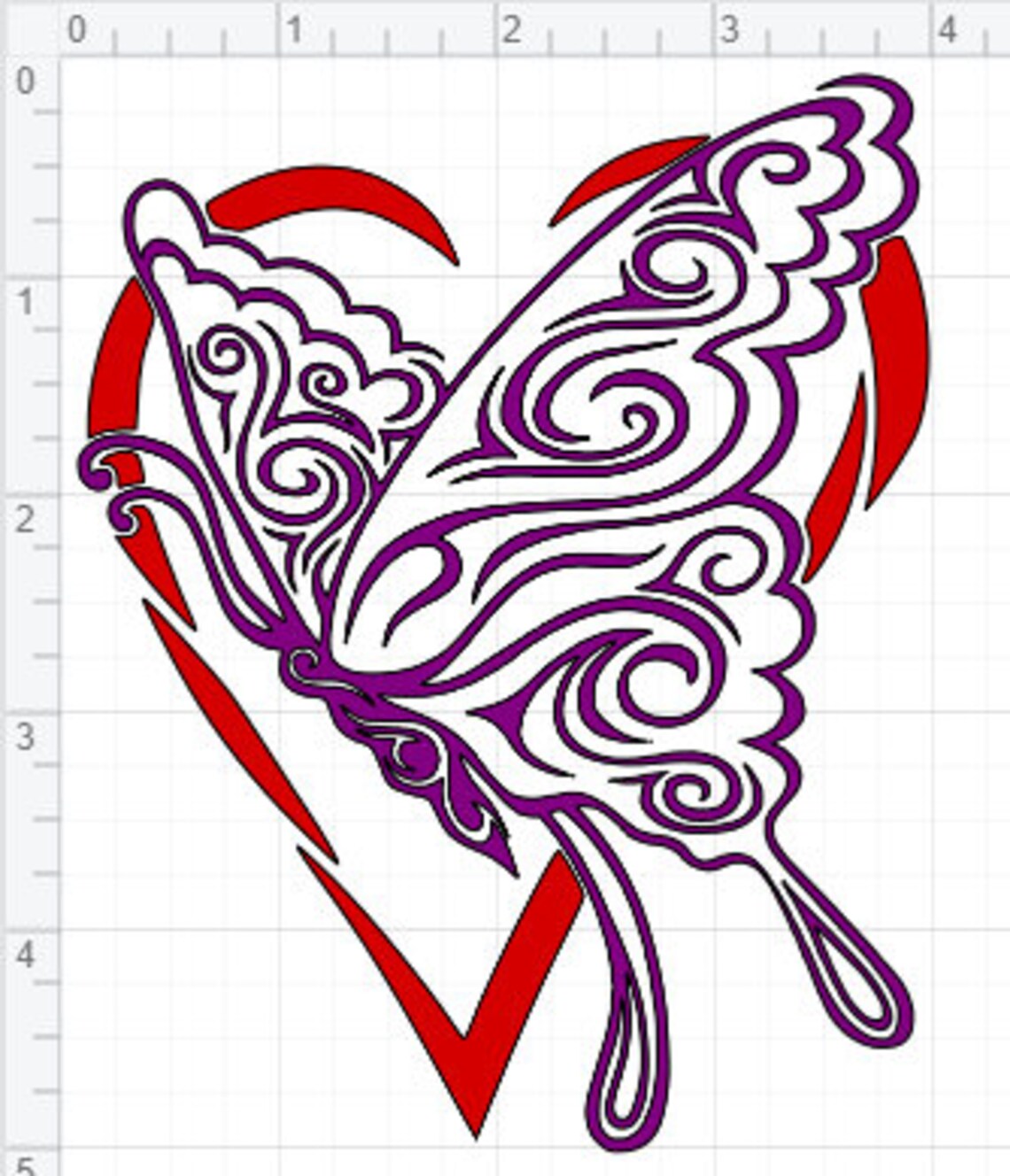 276 Butterfly Heart Svg SVG PNG EPS DXF File