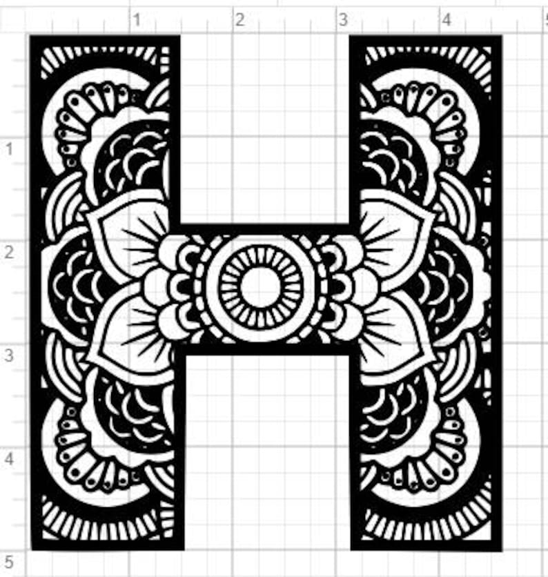 Download Mandala H Svg Project - Layered SVG Cut File - Fonts ...