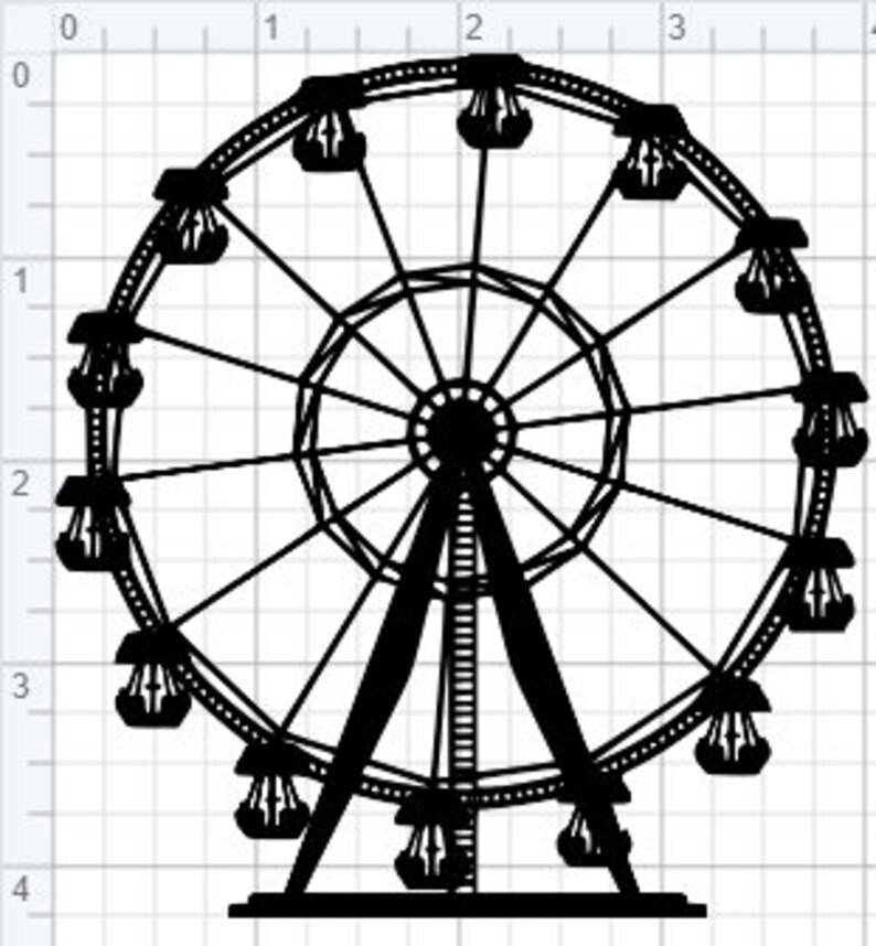 Ferris Wheel Design SVG EPS DXF pdf Studio 3 Cut Files | Etsy