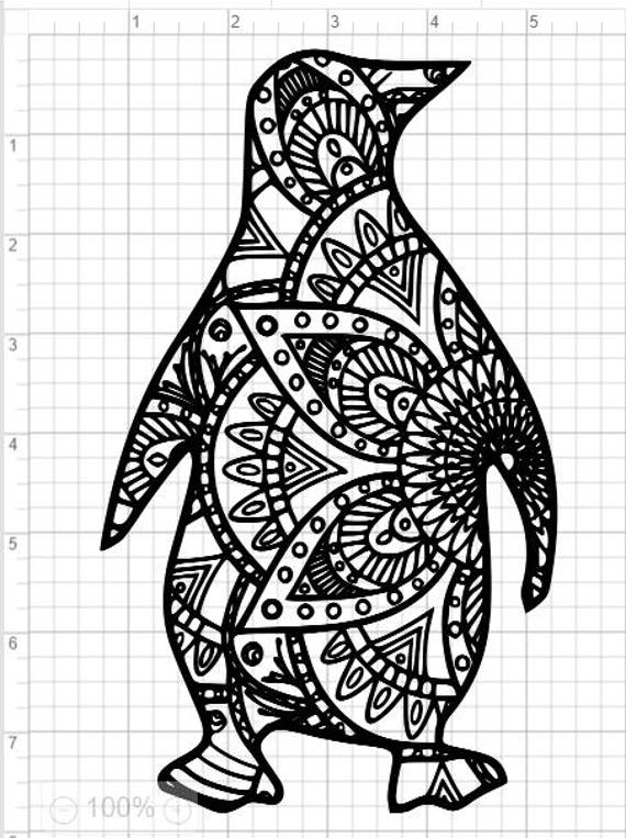 Download Mandala Style Penguin SVG PDF EPS Dxf & Studio 3 Cut Files ...