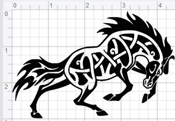 Celtic Horse Design SVG pdf eps dxf Studio 3 Cut Files | Etsy