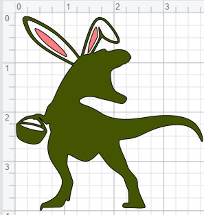 Download Dinosaur Easter Bunny Design SVG EPS DXF Studio 3 Cut File | Etsy