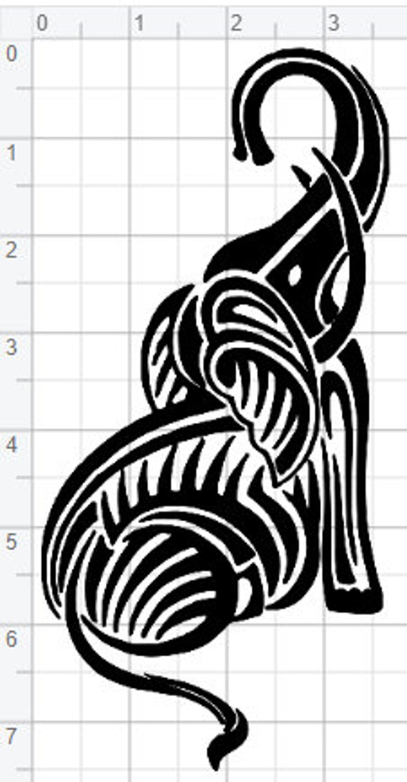 Tribal Elephant Design SVG PDF EPS Dxf & Studio 3 Cut Files | Etsy