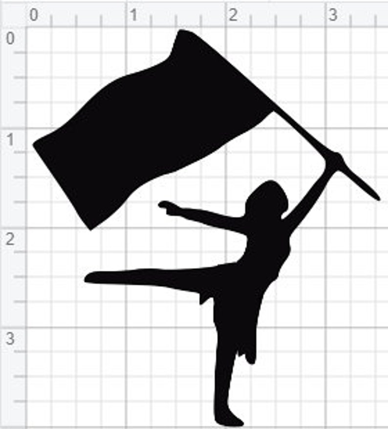 Color Guard Silhouette Design SVG EPS DXF pdf Studio 3 Cut | Etsy