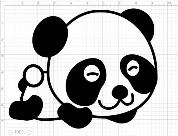 Download 3 Cute Baby Pandas SVG PDF EPS Dxf & Studio 3 Cut Files | Etsy
