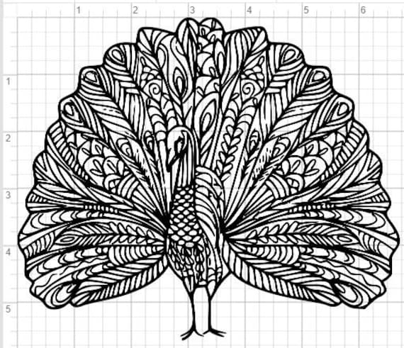 Download Mandala Style Peacock Design SVG PDF EPS Dxf & Studio 3 ...