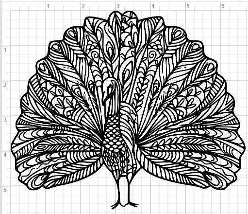 Download Mandala Style Peacock Design SVG PDF EPS Dxf & Studio 3 ...