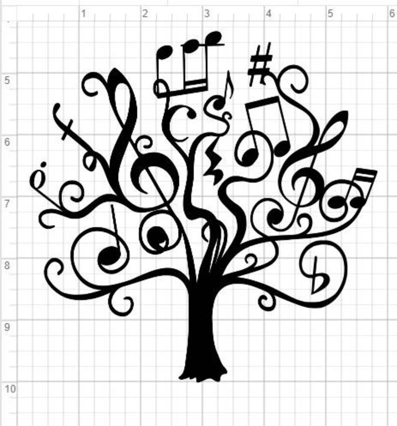 Download Music Note Tree Design SVG PDF EPS Dxf & Studio 3 Cut ...