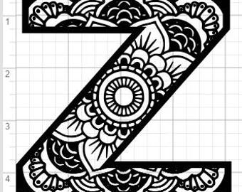 Download Mandala letters | Etsy