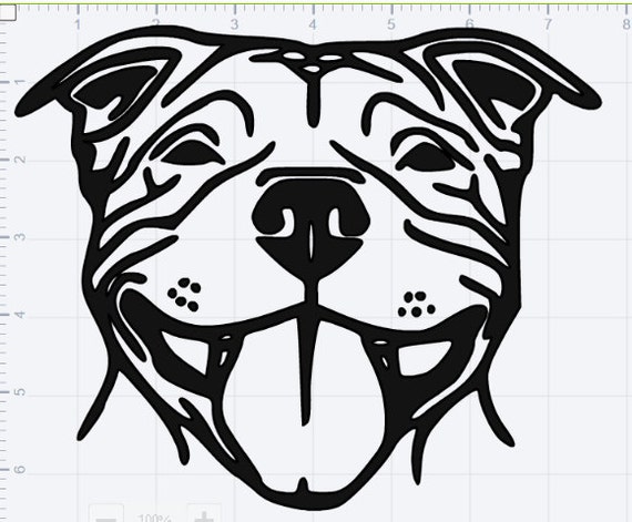 Download Smiling Pitbull SVG EPS DXF Studio 3 Cut Files | Etsy