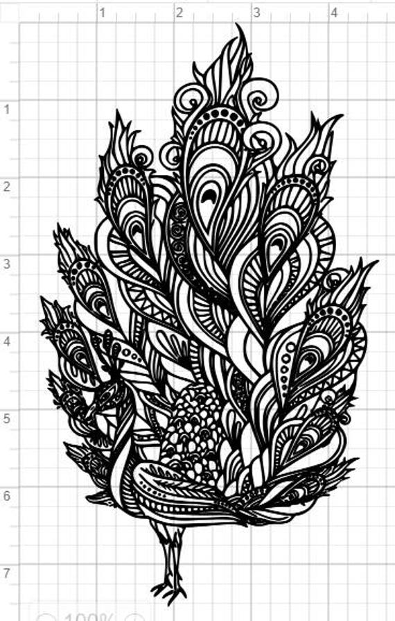 Download Mandala Style Peacock Design SVG PDF EPS Dxf & Studio 3 ...