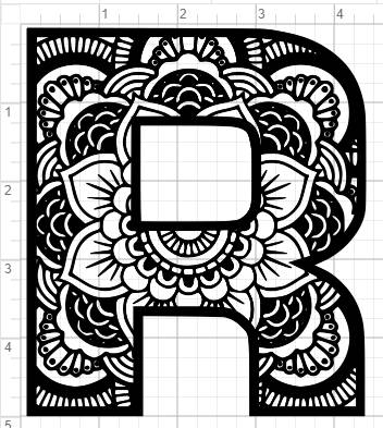 Download Mandala Alphabet Letter R Design SVG PDF Eps Dxf & Studio ...